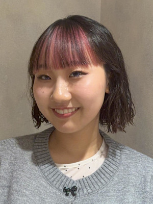 ボブパーマ/デザインカラー