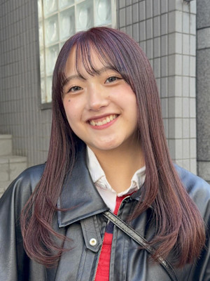 レイヤー/ブリーチなしダブルカラー/ワインレッド