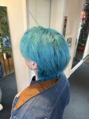 【W_SALON 河原町】ターコイズブルー/透明感カラー