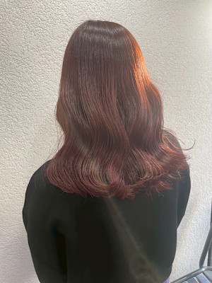 レディースミディアムスタイルワインレッドカラー