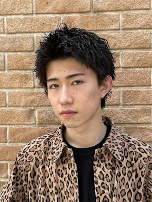 ピンツイストパーマツイストスパイラルパーマスパイキーショート