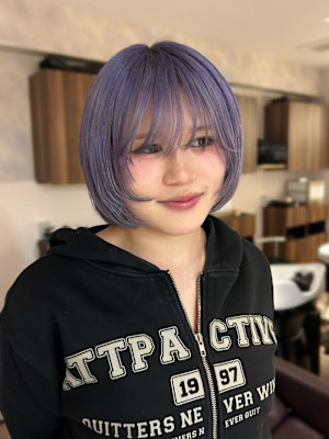 ラベンダーカラー/横浜ハイトーン/ハイトーンボブ