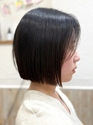 【東林間】乾かすだけで艶が続く。大人の上品ボブ