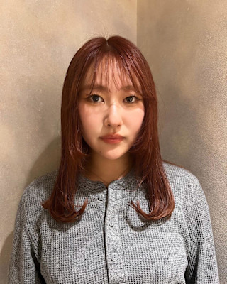 オレンジカラー/オレンジベージュ/暖色/ブリーチカラー