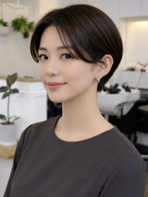 大人ショートボブ/レイヤーショート/前髪なし/20代30代4