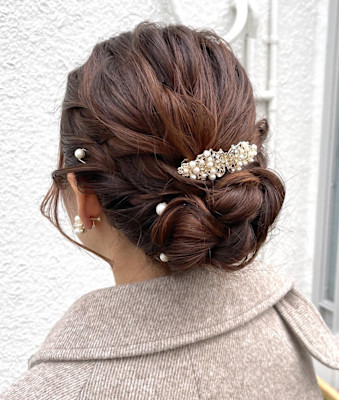 ゆるふわ　お呼ばれアップスタイル