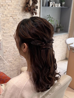 ハーフアップアレンジ♪