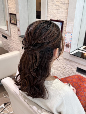 ハーフアップアレンジ♪
