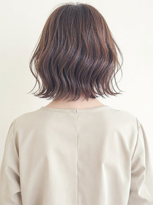 乾かすだけ無造作ニュアンスパーマボブディp1　ドライパーマ