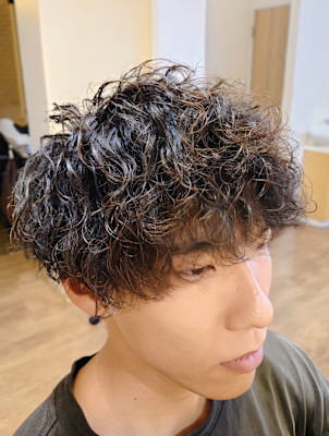 波巻きパーマ