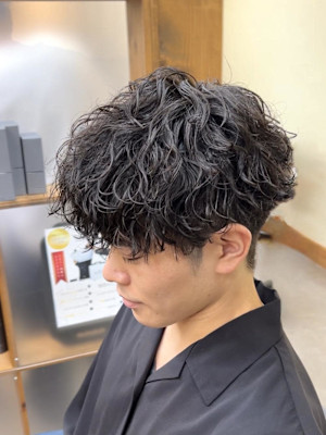 波巻きスパイラルパーマ/メンズパーマ/メンズカット
