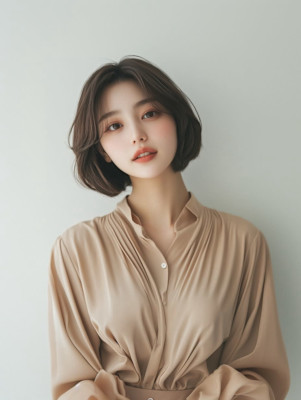 ボブ/イメチェン/外ハネボブ/美髪/ワイドバング/髪型