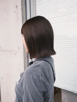 切りっぱなし/外はねボブ/髪質改善/20代