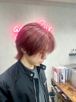 メンズヘアピンクベージュ