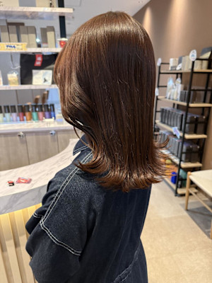 ミディアムレイヤー♪大人なブラウン20代