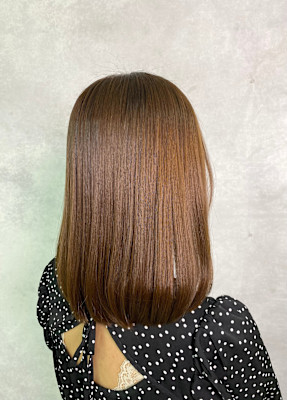カット+ノンアルカリストレートパーマ+TOKIO
