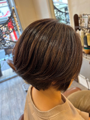 【若見え叶う美シルエットショート】「」白髪ぼかし対応】