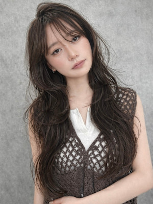 ハッシュカット ロングウルフ レイヤーカット