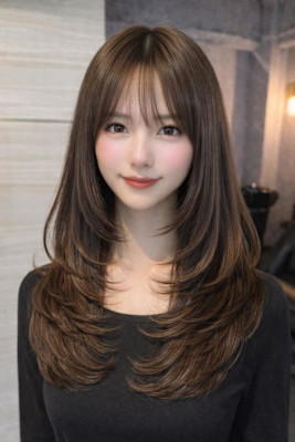 《高橋亜美》ブラウンベージュ/ダブルカラー/大宮