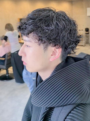 ソフトツーブロックシャドウパーマ