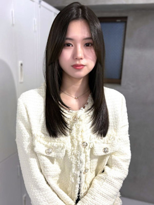 髪質改善カラー×オリーブグレージュ