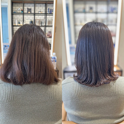 ナチュラルラベージュカラーストレート