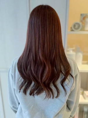 チェリーブラウン レイヤーカット トリートメント 20代