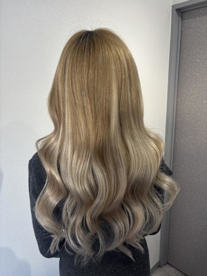 ハッシュカット/顔周りカット/ダークブラウン/コーラルピンク