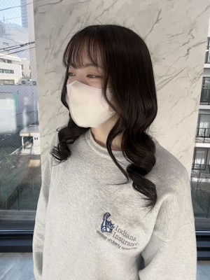 オリーブグレ／小顔に見せるヘア／ココアベージュ／黒髪カタログ