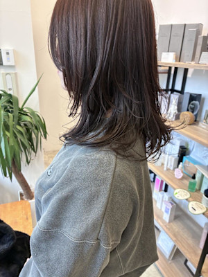 ハッシュカット　ミディアムレイヤー