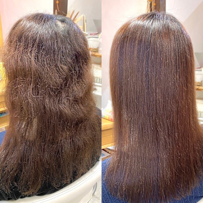 弱酸性縮毛矯正/ストレート/艶髪/髪質改善