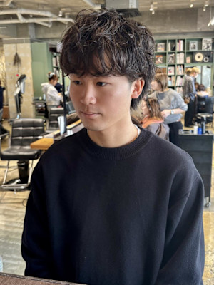 【無造作◎】マッシュショート×シャドーパーマ