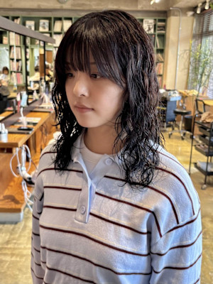 【束感◎】セミロング×スパイラルパーマ