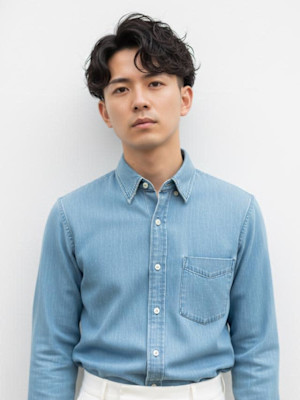 韓国風こなれメンズパーマ