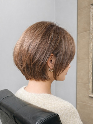 40代50代人気 大人かわいいレイヤーショートボブ