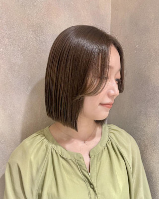 ボブ×ショートボブ×大人ボブ×透明感カラー×横浜×石川町