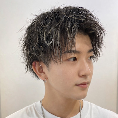 縦落ちツイスパ×メッシュ　ショート