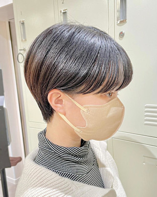 ショート×ショートボブ×丸みショート×横浜×石川町