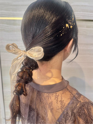 《honoka》編みおろしセット×金箔×リボン