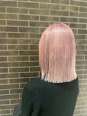 ピンクパールカラー×ボブ【担当：kanuma】