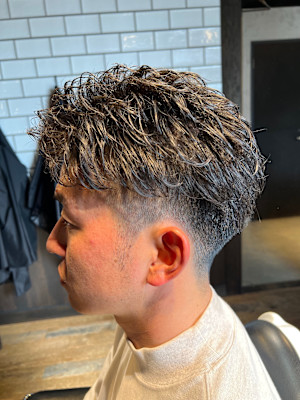 パーマ×フェード