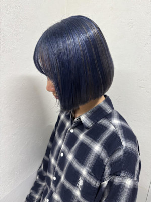 アンブレラカラー♪ブルー×シルバー デザインカラー♪