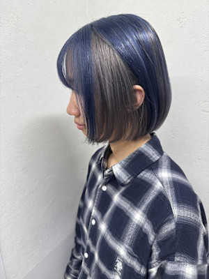 アンブレラカラー♪ブルー×シルバー デザインカラー♪