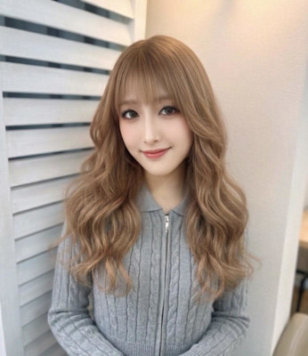 ハッシュカット/顔周りカット/ダークブラウン/シャギーカット