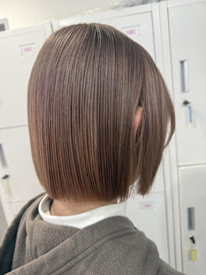 ハッシュカット/顔周りカット/ダークブラウン/シャギーカット