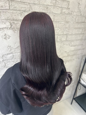 ブリーチなし艶カラーケアカラーバーガンディボルドー