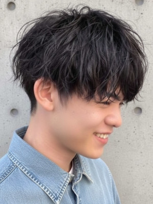 メンズ ナチュラルマッシュ×フェザーパーマ