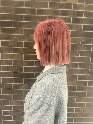 ピンクパールカラー×タイトストレート【担当：kanuma】