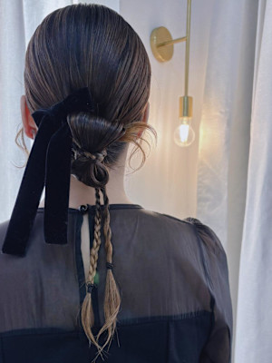 《あやね》ヘアセット／リボンカチモリ