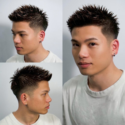 ビジネス対応 スパイキーショートフェード